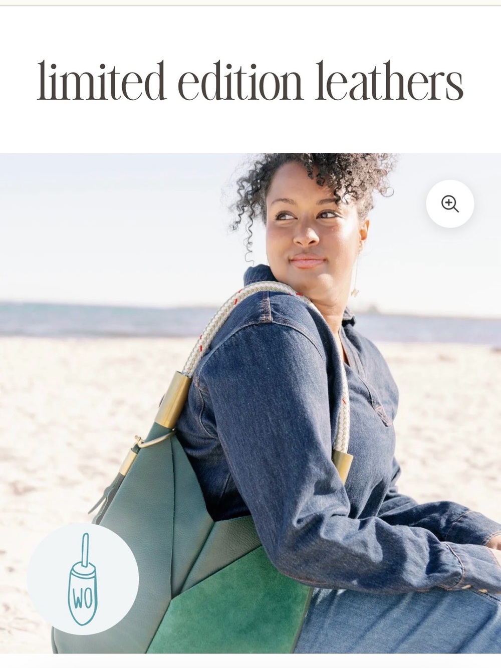 Wildwood Oyster Co. Emerald limited edition Two-Tone Hobo Bag with Tassel Detail